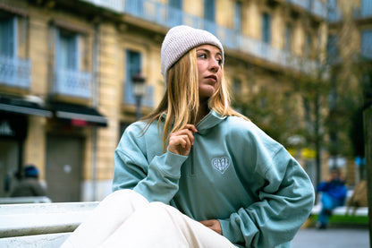 Sudadera Media Cremallera Verde