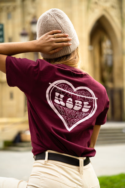 Camiseta Corazón Burgundy