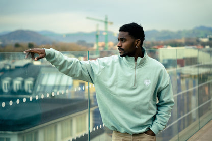 Sudadera Media Cremallera Verde