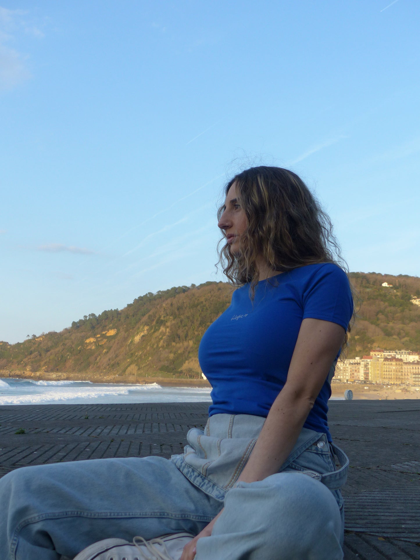 Camiseta Firma 13 Azul Corte Mujer